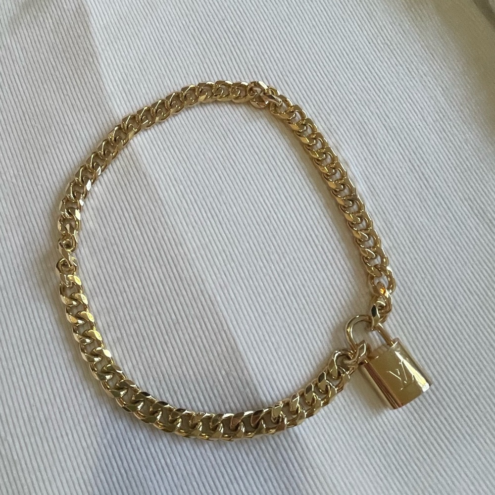 Authentic LV Chain Lock Necklace